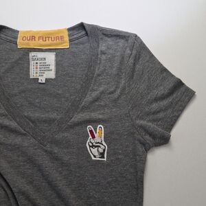 Yoki's T-Shirt with Peace Sign Patch